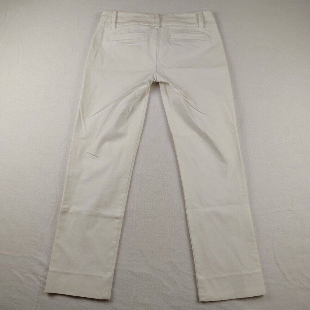 Lilly Pulitzer White Cropped Ankle Pants Size 0 Casual Low Rise - Picture 2 of 8